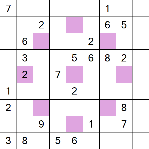 Asterisk Sudoku - Difficile