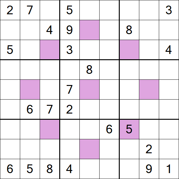 Asterisk Sudoku - Difficile