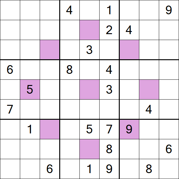 Asterisk Sudoku - Difficile