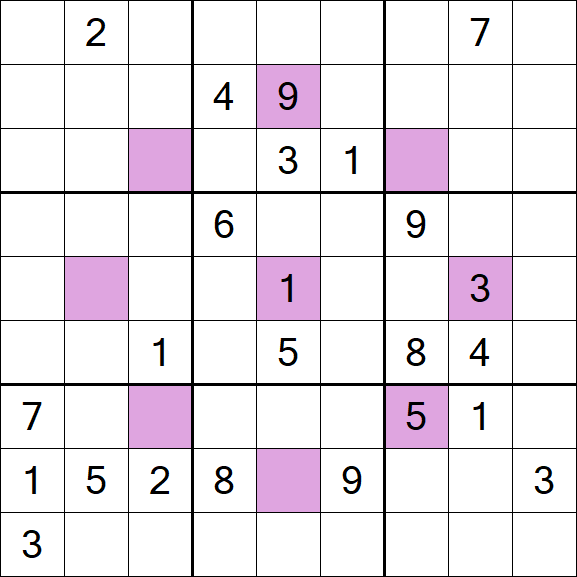 Asterisk Sudoku - Difficile