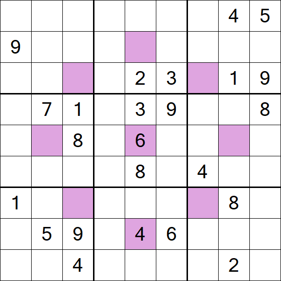 Asterisk Sudoku - Difficile