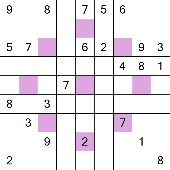 Asterisk Sudoku - Difficile