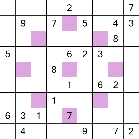 Asterisk Sudoku - Difficile