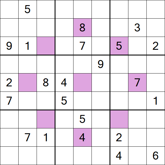 Asterisk Sudoku - Difficile