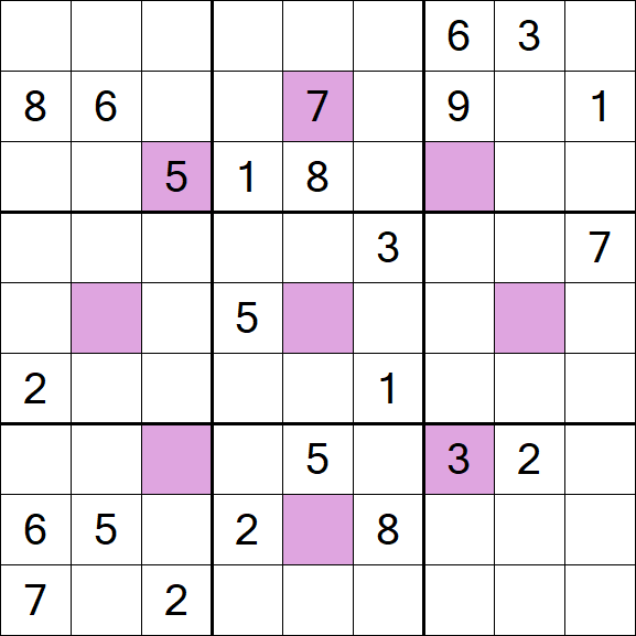 Asterisk Sudoku - Difficile