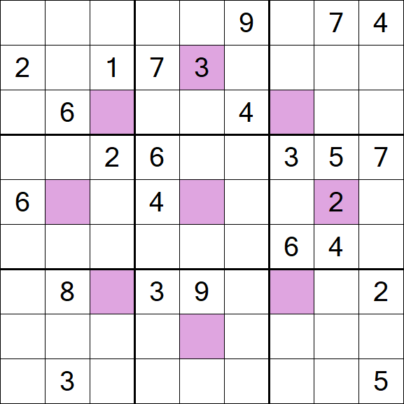 Asterisk Sudoku - Difficile