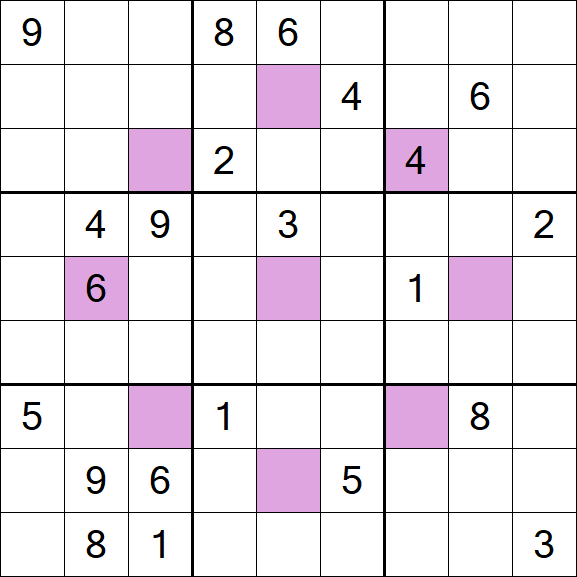 Asterisk Sudoku - Difficile