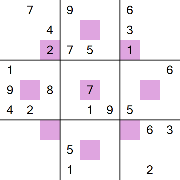 Asterisk Sudoku - Difficile