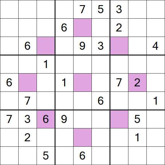 Asterisk Sudoku - Difficile