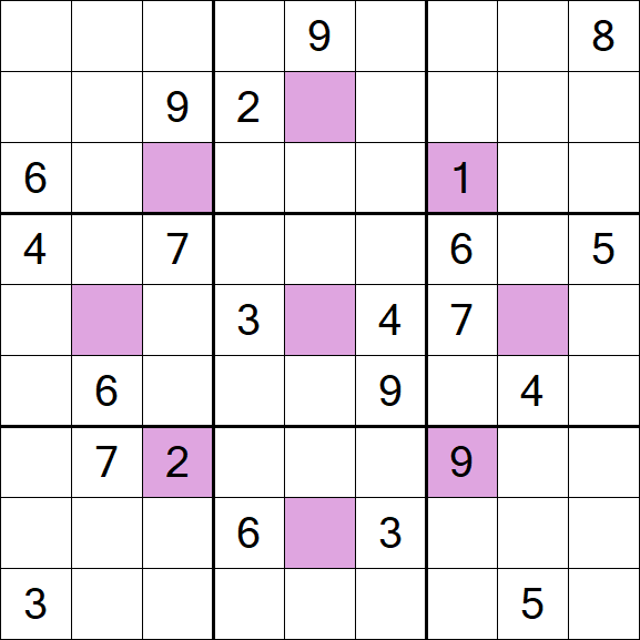 Asterisk Sudoku - Difficile