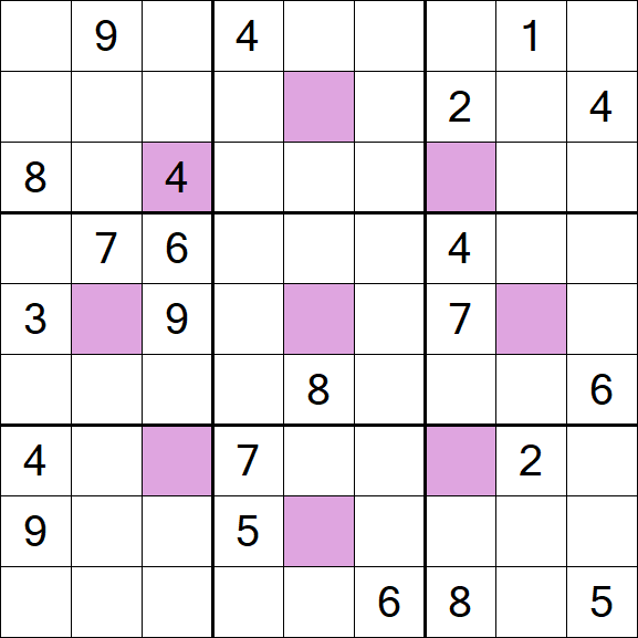 Asterisk Sudoku - Difficile