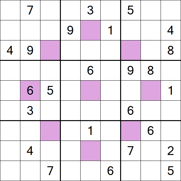 Asterisk Sudoku - Difficile