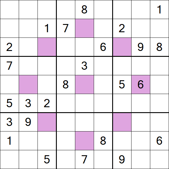 Asterisk Sudoku - Difficile