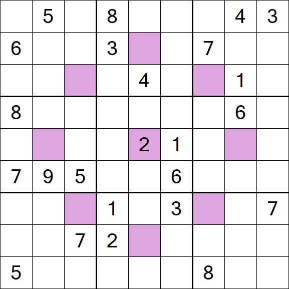 Asterisk Sudoku - Difficile