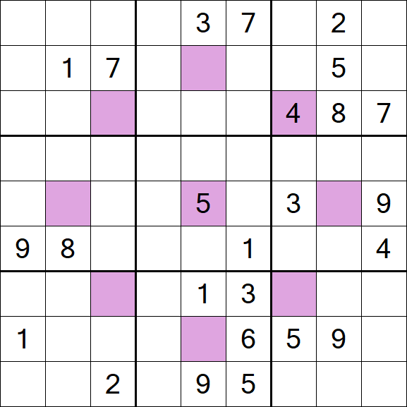 Asterisk Sudoku - Difficile