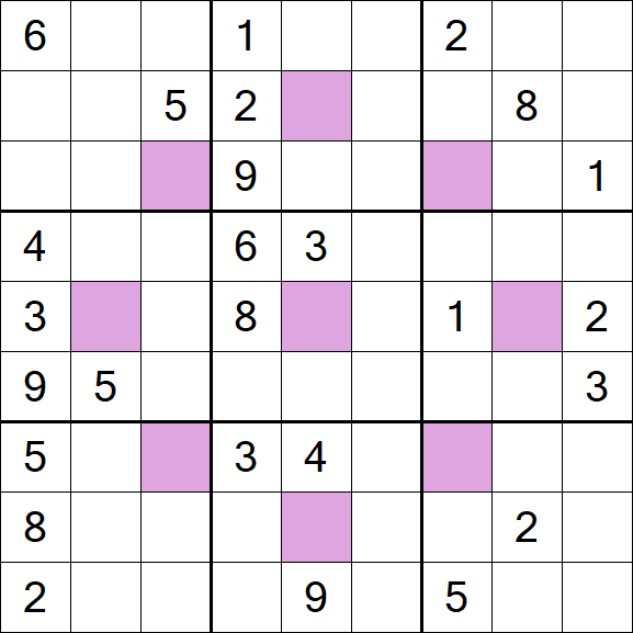 Asterisk Sudoku - Difficile