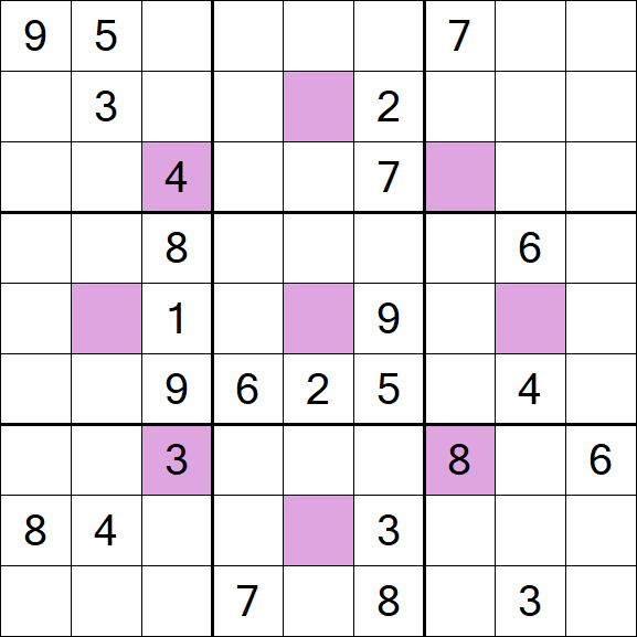Asterisk Sudoku - Difficile