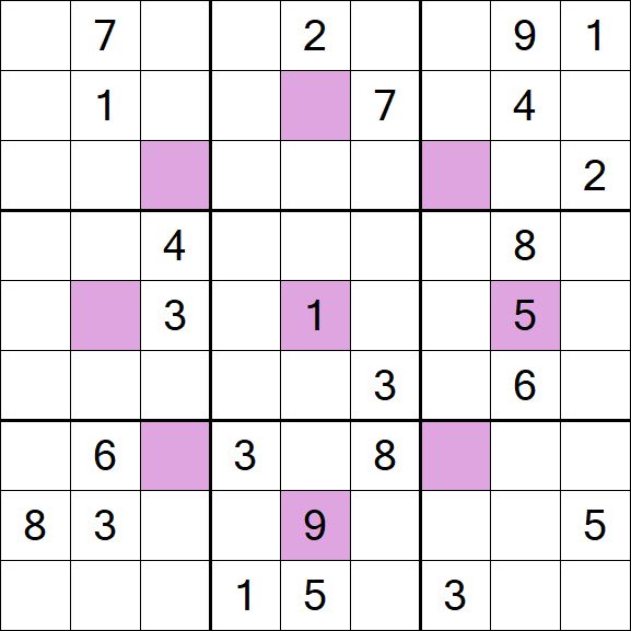 Asterisk Sudoku - Difficile