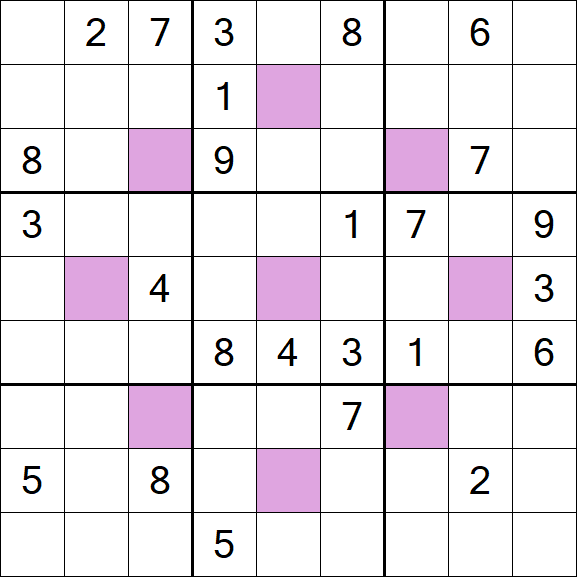 Asterisk Sudoku - Difficile