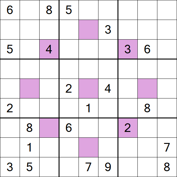 Asterisk Sudoku - Difficile