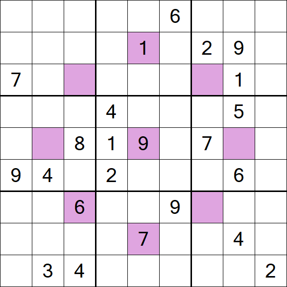 Asterisk Sudoku - Difficile