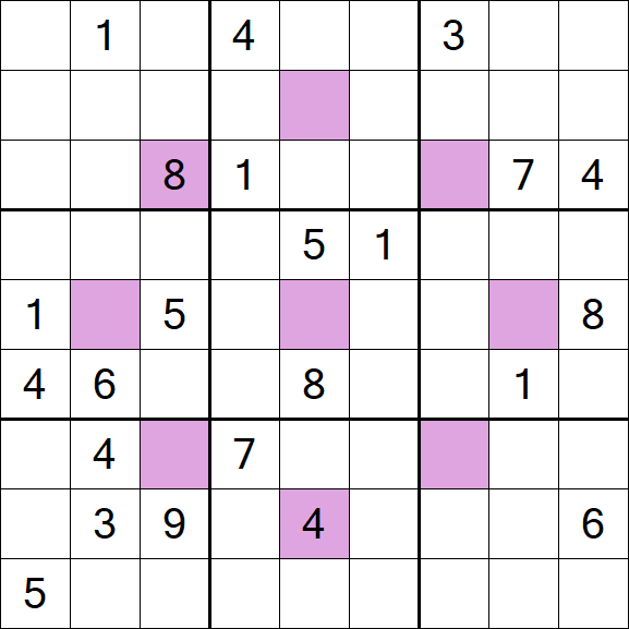 Asterisk Sudoku - Difficile
