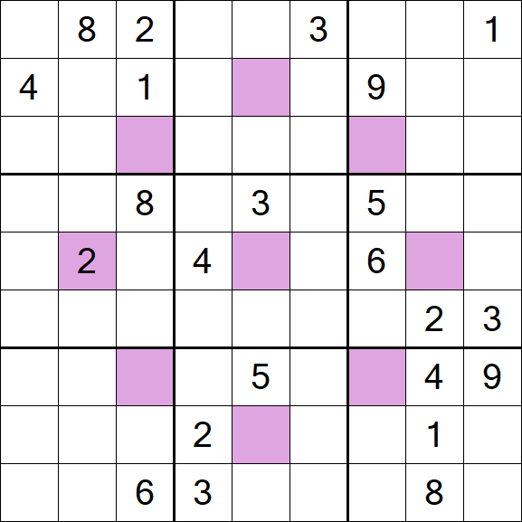 Asterisk Sudoku - Difficile