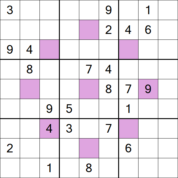 Asterisk Sudoku - Difficile