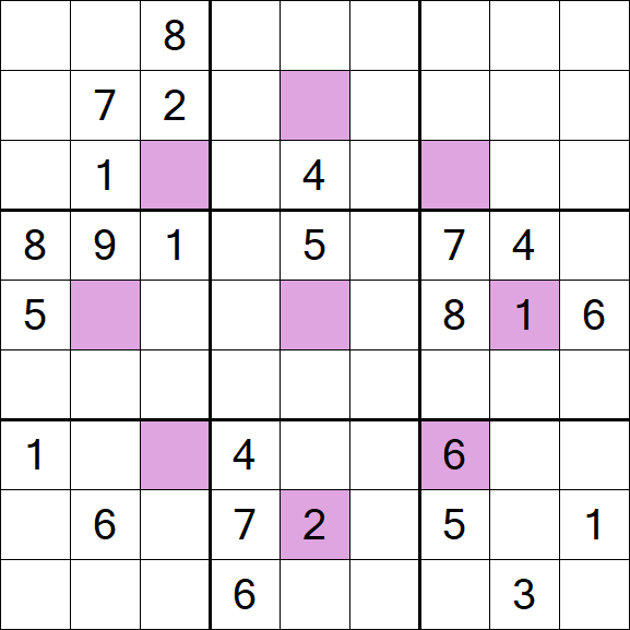Asterisk Sudoku - Difficile