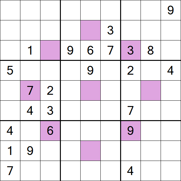 Asterisk Sudoku - Difficile
