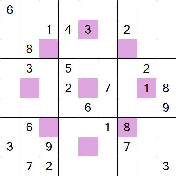 Asterisk Sudoku - Difficile