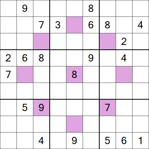 Asterisk Sudoku - Difficile