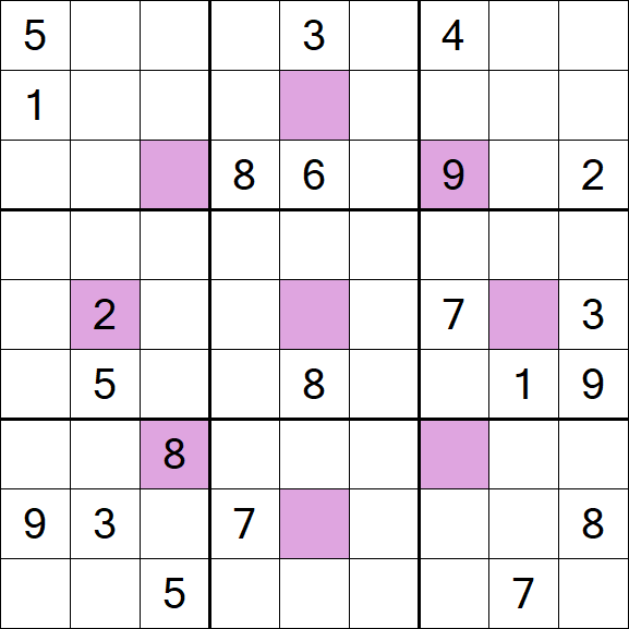 Asterisk Sudoku - Difficile