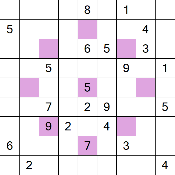 Asterisk Sudoku - Difficile