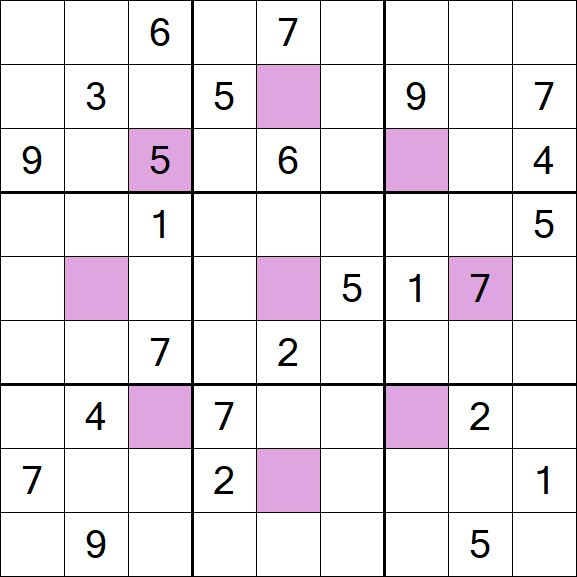 Asterisk Sudoku - Difficile