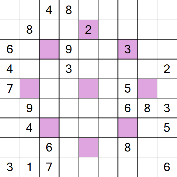 Asterisk Sudoku - Difficile