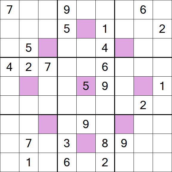 Asterisk Sudoku - Difficile