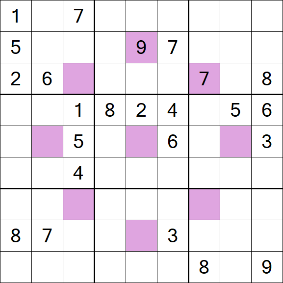 Asterisk Sudoku - Difficile
