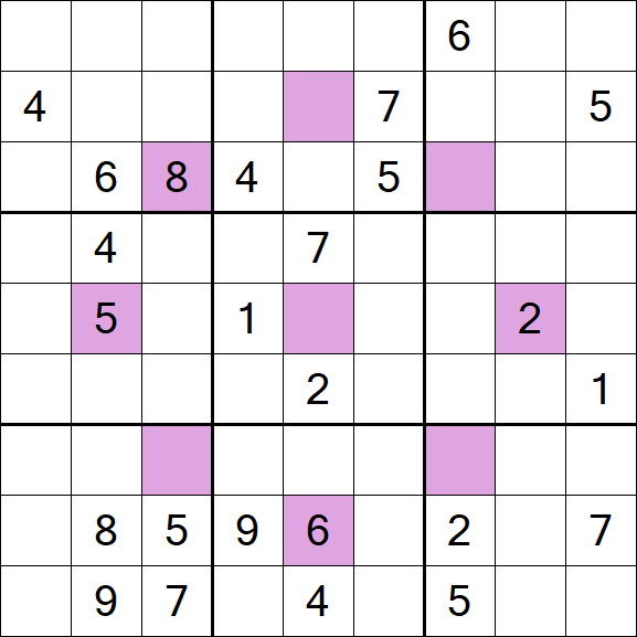Asterisk Sudoku - Difficile