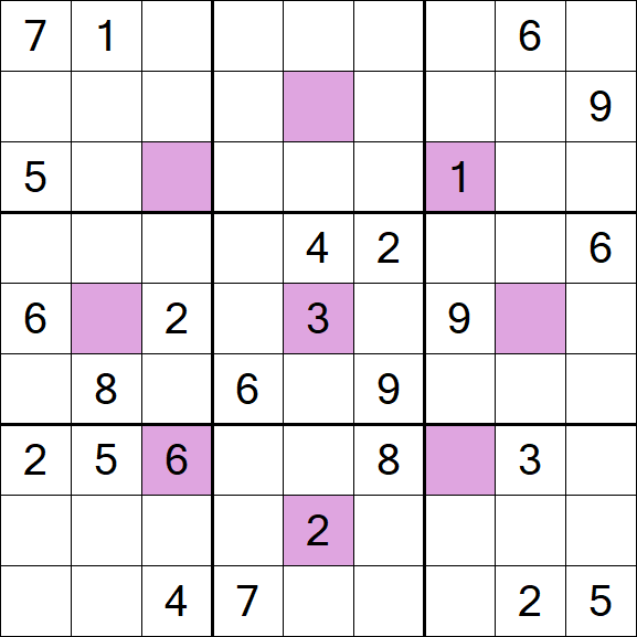 Asterisk Sudoku - Difficile