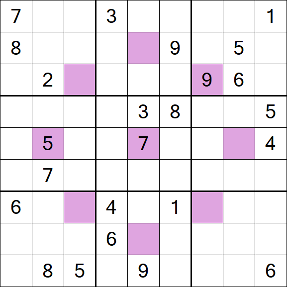Asterisk Sudoku - Difficile