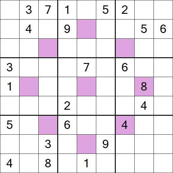 Asterisk Sudoku - Difficile
