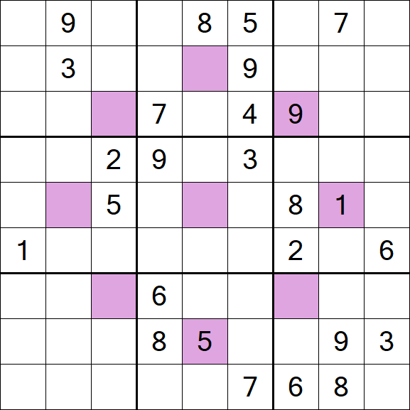 Asterisk Sudoku - Difficile