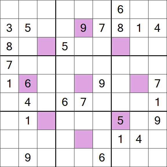 Asterisk Sudoku - Difícil
