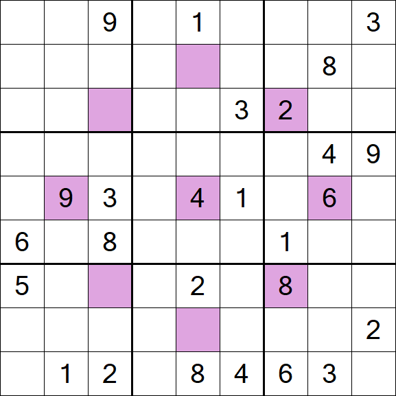 Asterisk Sudoku - Schwierig