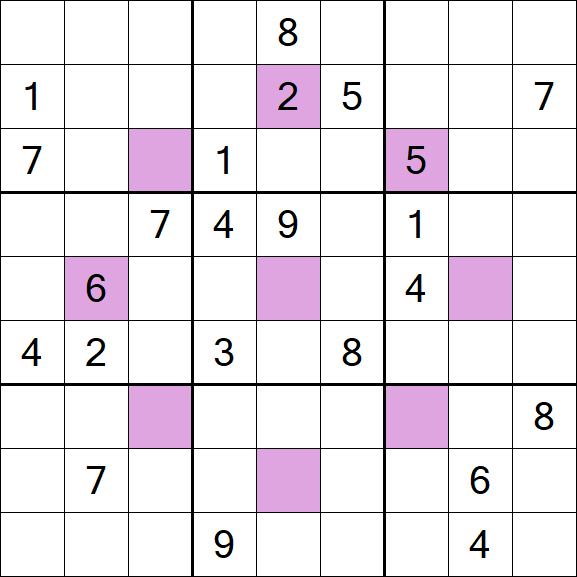 Asterisk Sudoku - Schwierig
