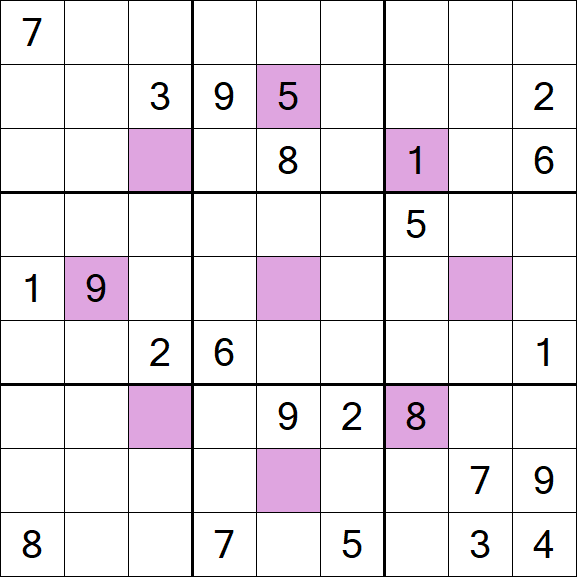 Asterisk Sudoku - Schwierig