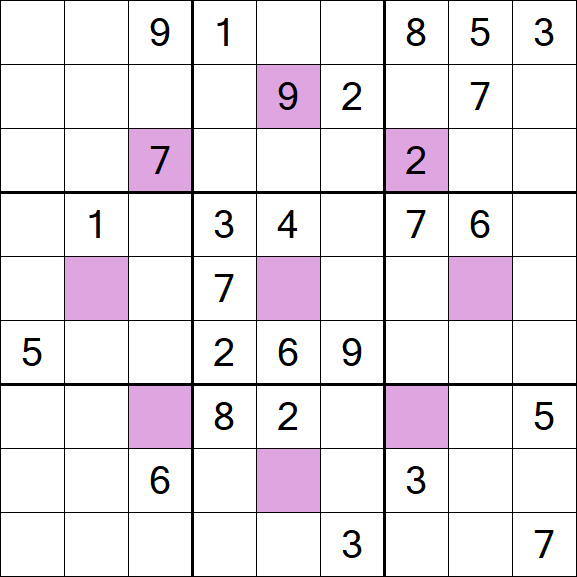 Asterisk Sudoku - Difícil