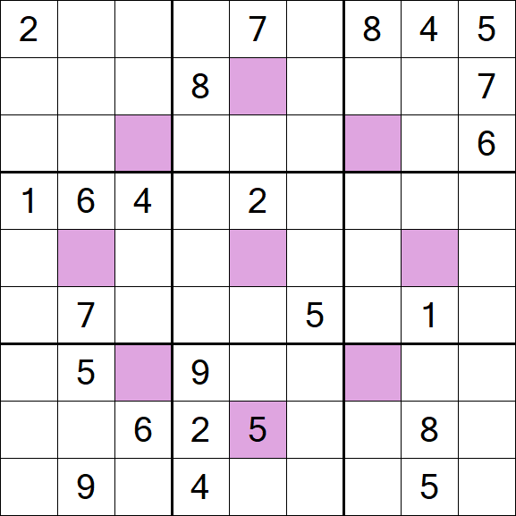 Asterisk Sudoku - Schwierig