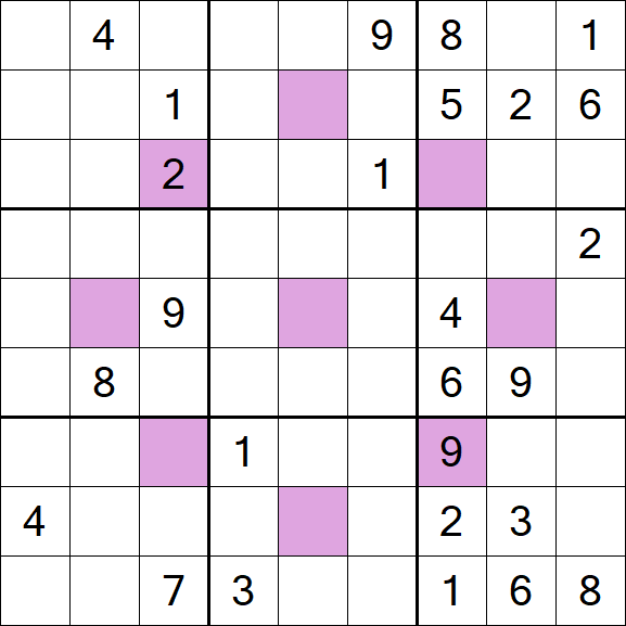 Asterisk Sudoku - Schwierig